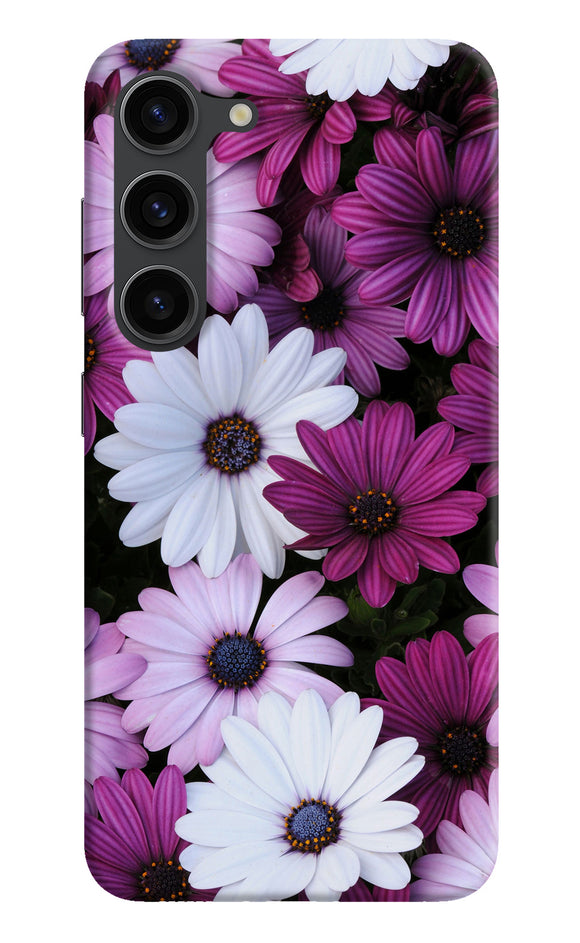 White violet flowers Samsung S23 Plus Back Cover