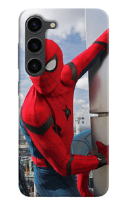 Spiderman on the wall Samsung S23 Plus Back Cover