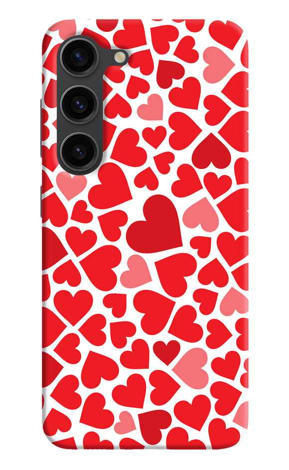 Red heart canvas print Samsung S23 Plus Back Cover