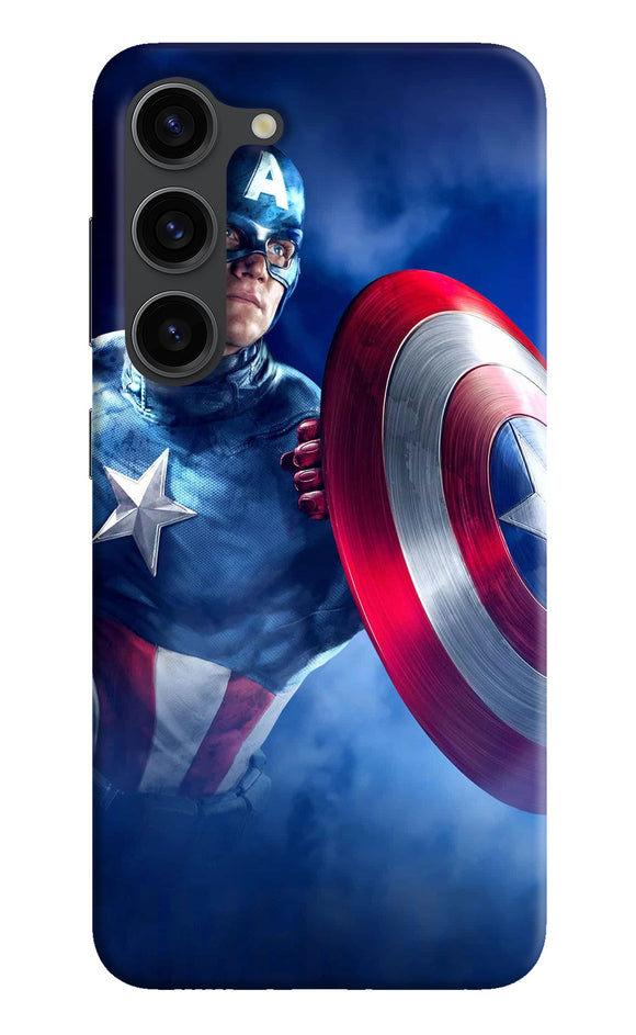 Captain america on sky Samsung S23 Plus Back Cover