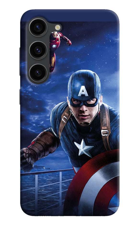 Captain with ironman Samsung S23 Plus Back Cover