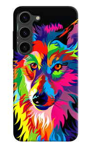 Colorful wolf sketch Samsung S23 Plus Back Cover