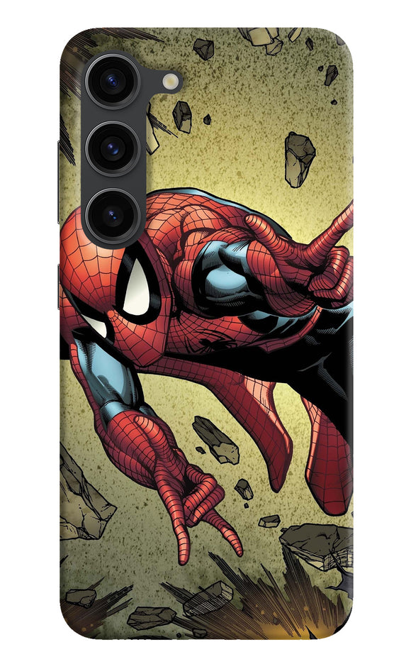 Spiderman on sky Samsung S23 Plus Back Cover