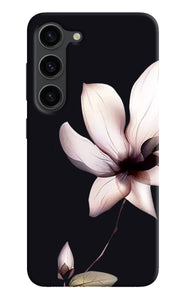 Flower white Samsung S23 Plus Back Cover