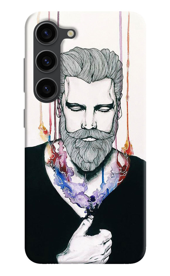 Beard man character Samsung S23 Plus Back Cover