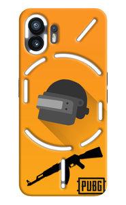 PUBG Helmet and Gun Nothing Phone 2 Real 4D Back Cover