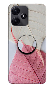 White Pink Leaf Redmi 12 5G Pop Case