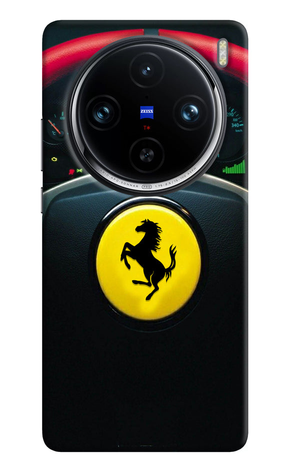 Ferrari Steeriing Wheel Vivo X100 Pro Real 4D Back Cover