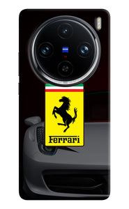 White Ferrari Vivo X100 Pro Real 4D Back Cover