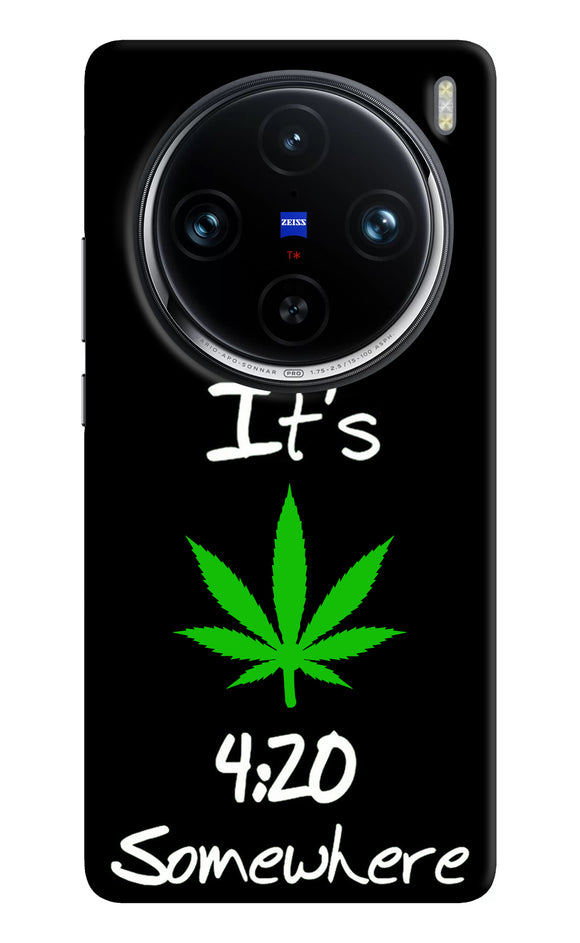 Weed Quote Vivo X100 Pro Real 4D Back Cover