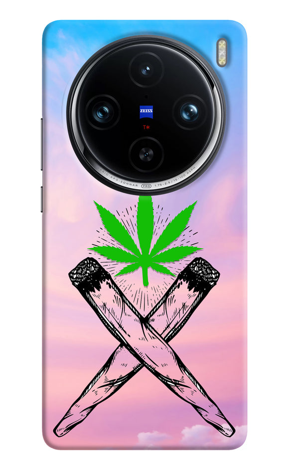 Weed Dreamy Vivo X100 Pro Real 4D Back Cover