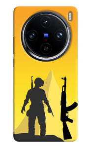 PUBG Silhouette Vivo X100 Pro Real 4D Back Cover