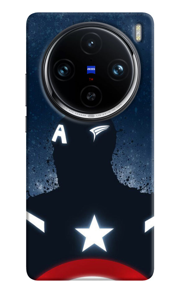 Captain america Shield Vivo X100 Pro Real 4D Back Cover