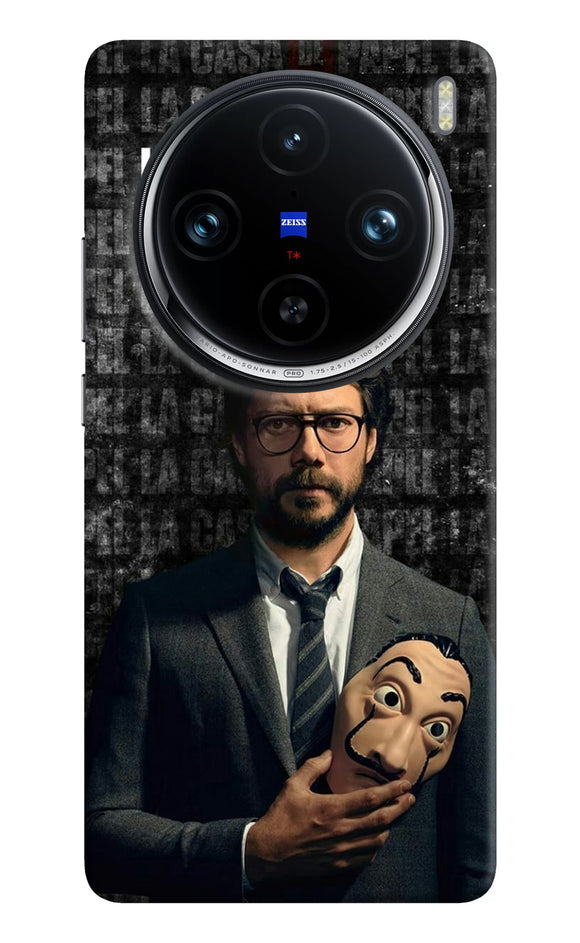 Money Heist Professor with Mask Vivo X100 Pro Back Cover