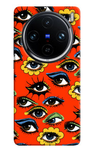 Abstract eyes pattern Vivo X100 Pro Back Cover