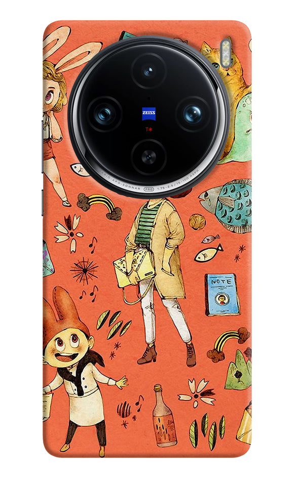 Canvas little girl print Vivo X100 Pro Back Cover