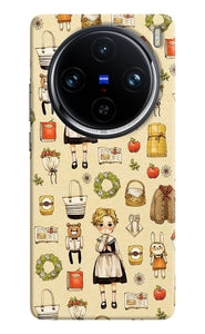 Canvas girl print Vivo X100 Pro Back Cover