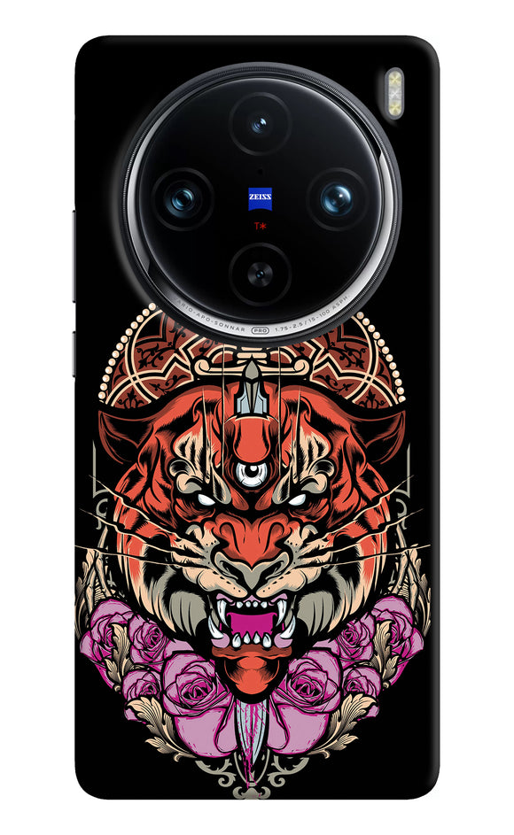 Abstract tiger Vivo X100 Pro Back Cover