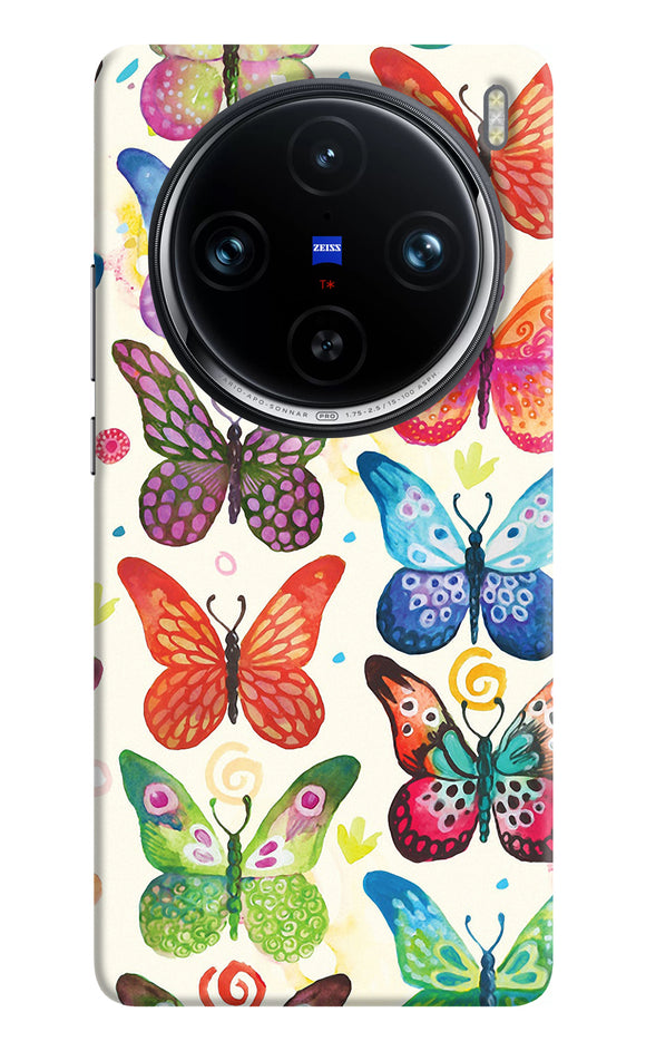 Abstract butterfly print Vivo X100 Pro Back Cover