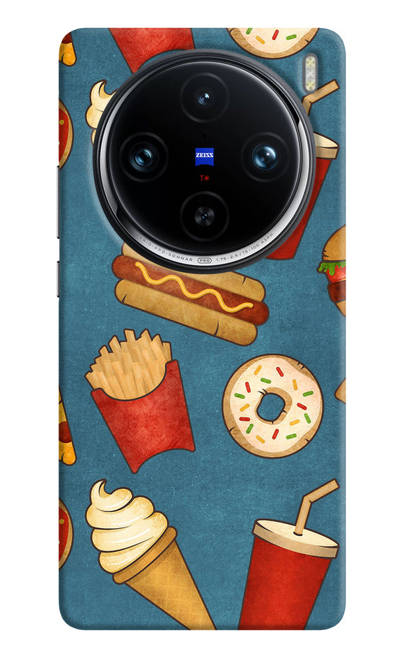 Abstract food print Vivo X100 Pro Back Cover