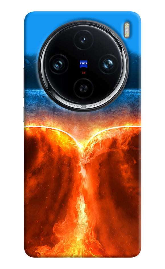 Burning batman logo Vivo X100 Pro Back Cover