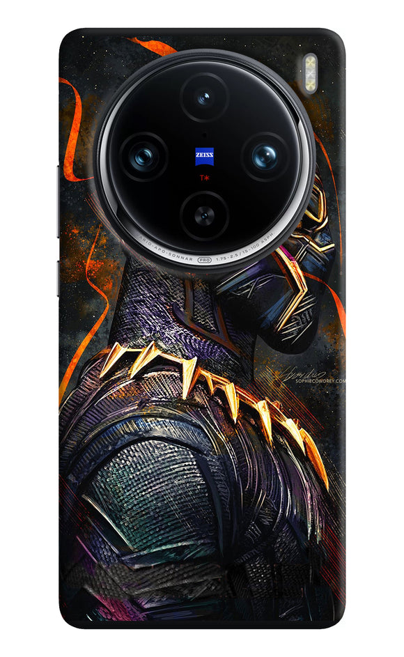 Black panther side face Vivo X100 Pro Back Cover