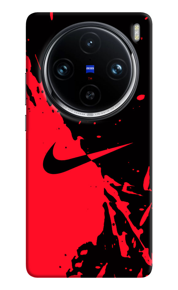 Nike red black poster Vivo X100 Pro Back Cover