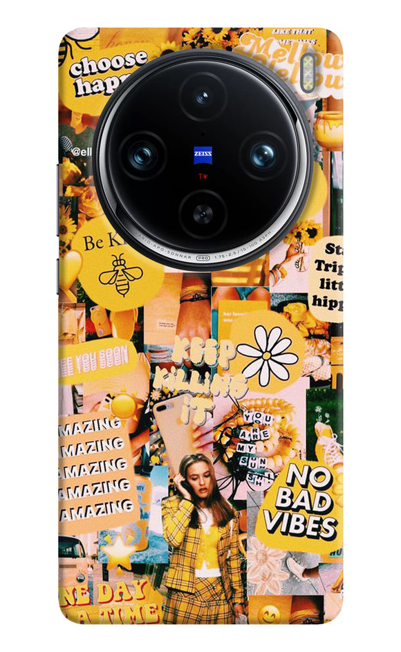 Good vibes poster Vivo X100 Pro Back Cover