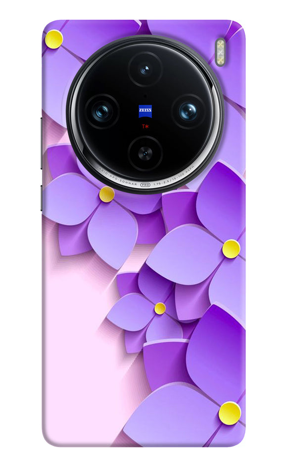 Violet flower craft Vivo X100 Pro Back Cover