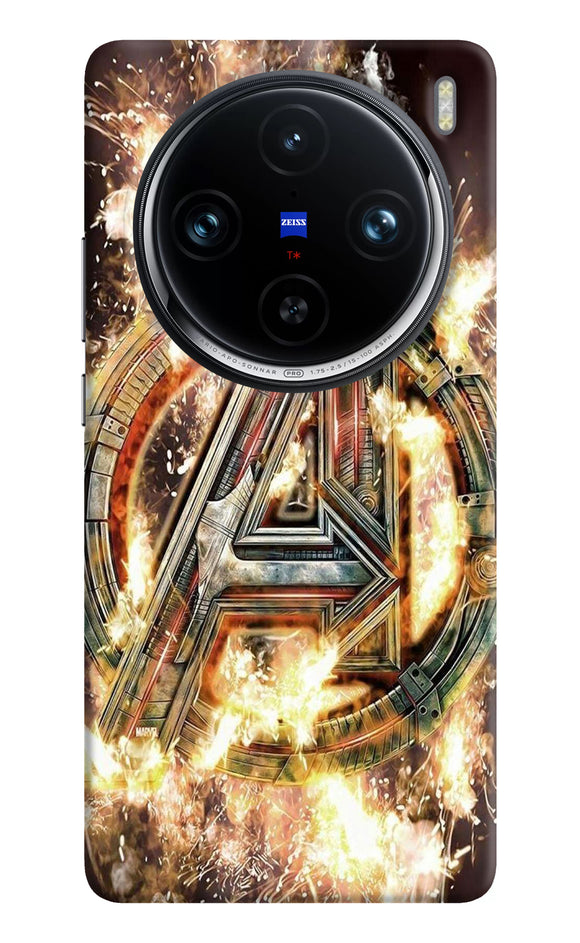 Avengers burning logo Vivo X100 Pro Back Cover