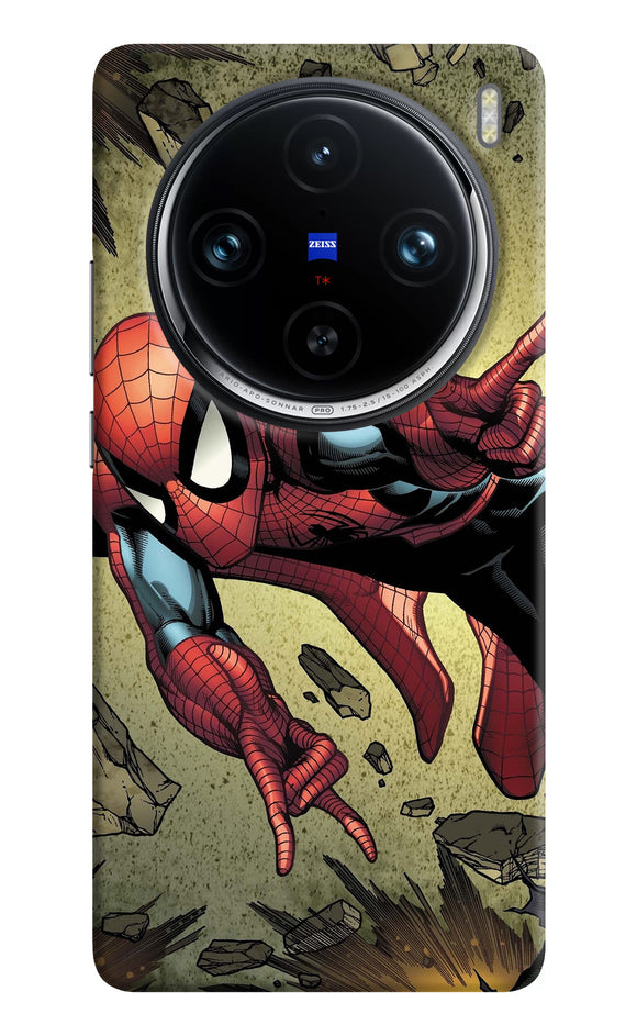 Spiderman on sky Vivo X100 Pro Back Cover