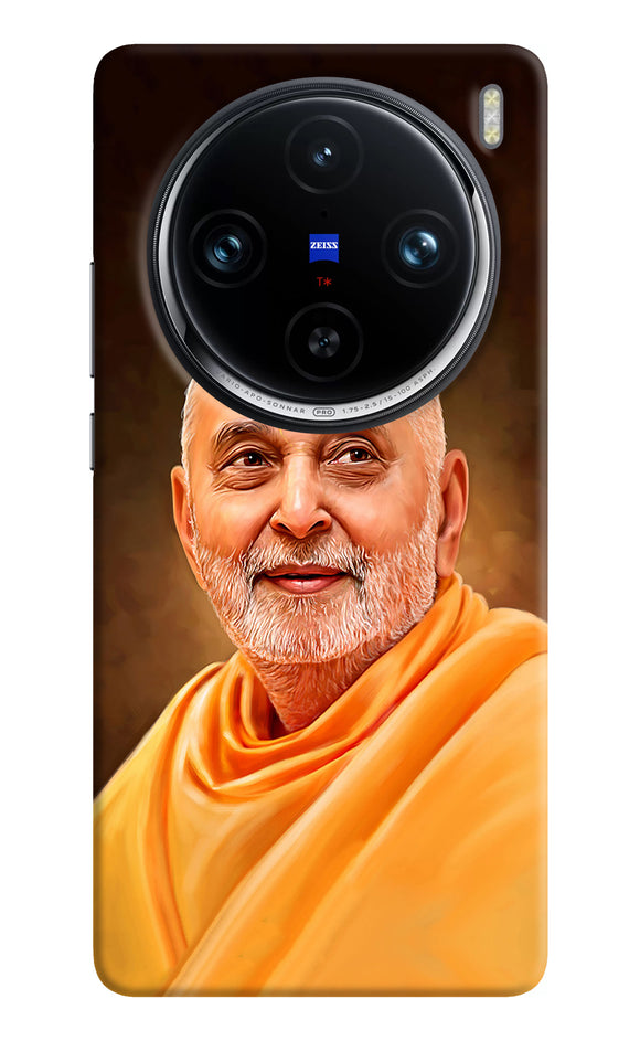 Pramukh swami painting Vivo X100 Pro Back Cover