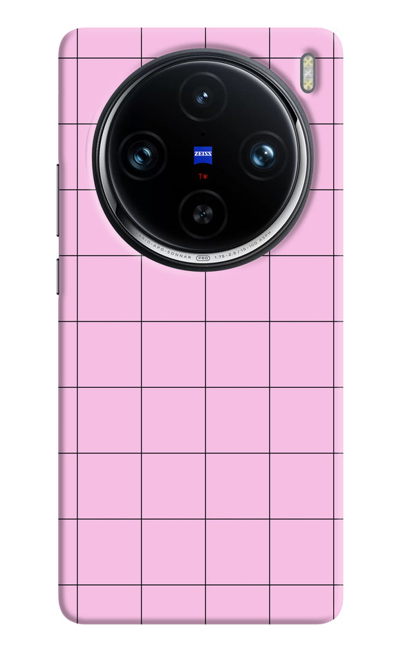 Pink square print Vivo X100 Pro Back Cover