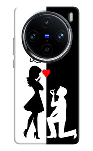 Love propose black and white Vivo X100 Pro Back Cover