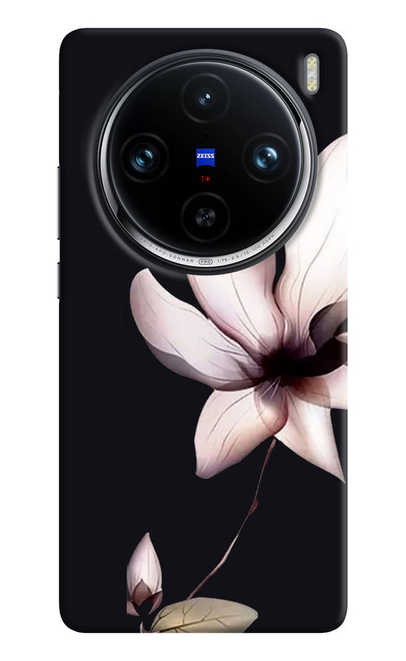 Flower white Vivo X100 Pro Back Cover