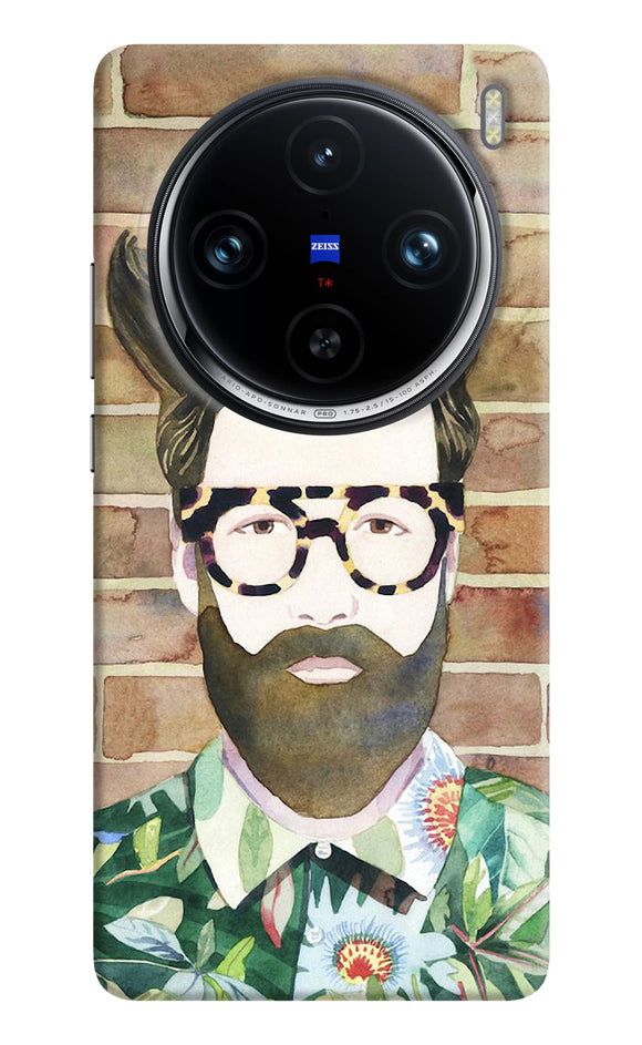 Beard man with glass Vivo X100 Pro Back Cover