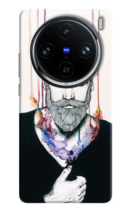 Beard man character Vivo X100 Pro Back Cover