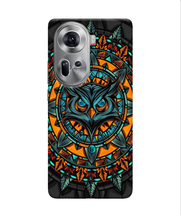 Angry Owl Art Oppo Reno11 Back Cover