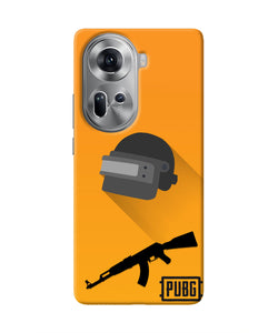 PUBG Helmet and Gun Oppo Reno11 Real 4D Back Cover