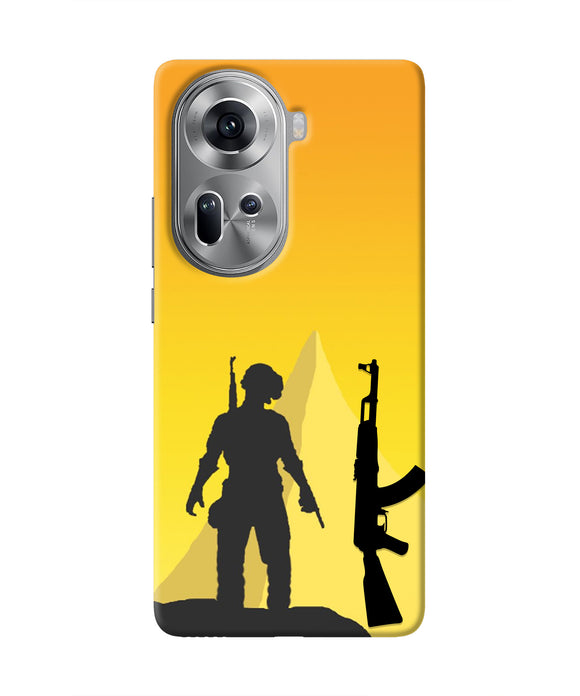 PUBG Silhouette Oppo Reno11 Real 4D Back Cover