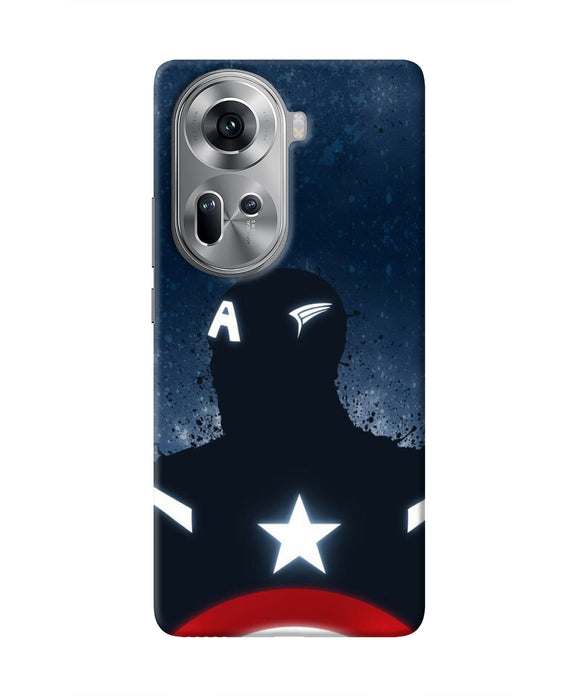 Captain america Shield Oppo Reno11 Real 4D Back Cover