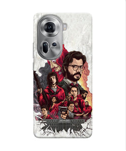 Money Heist Poster Oppo Reno11 Back Cover