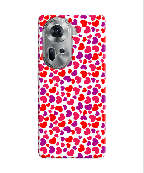 Heart print Oppo Reno11 Back Cover