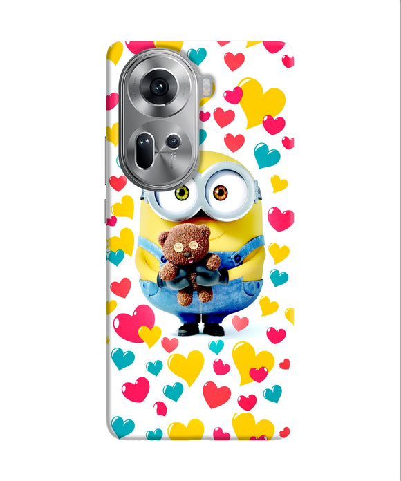 Minion teddy hearts Oppo Reno11 Back Cover