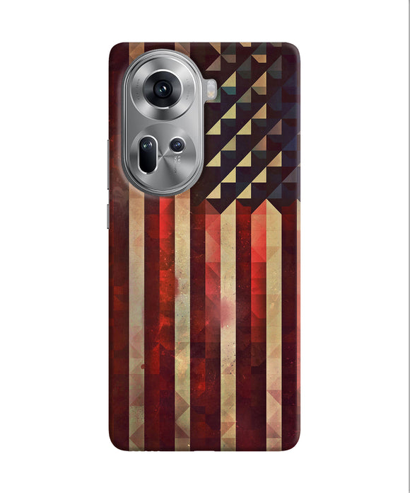 Vintage US flag Oppo Reno11 Back Cover