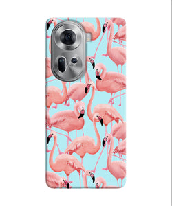 Abstract sheer bird print Oppo Reno11 Back Cover