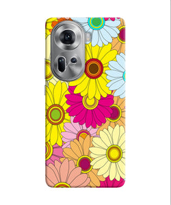 Abstract colorful flowers Oppo Reno11 Back Cover