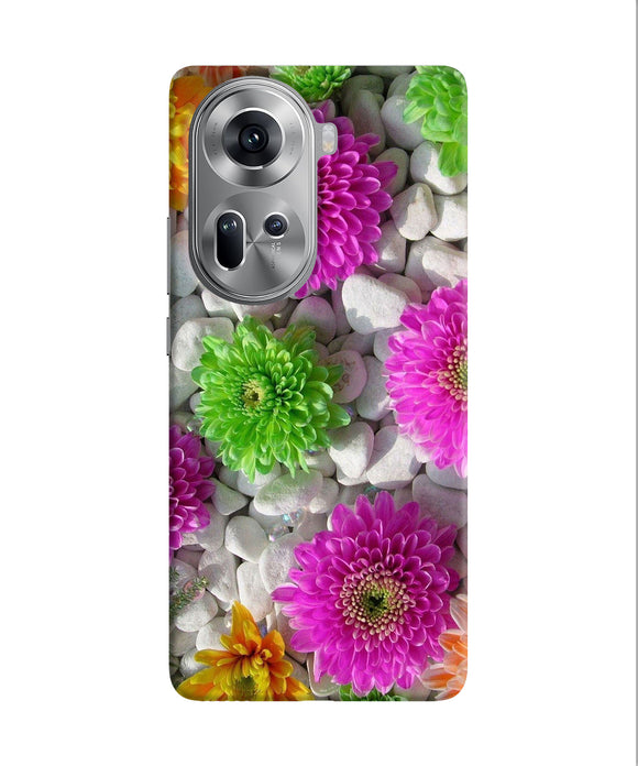 Natural flower stones Oppo Reno11 Back Cover