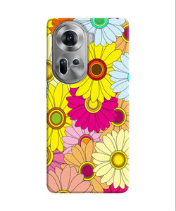 Abstract colorful flowers Oppo Reno11 Back Cover