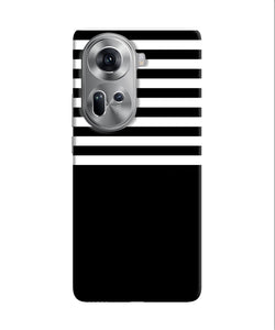 Black and white print Oppo Reno11 Back Cover